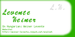 levente weiner business card